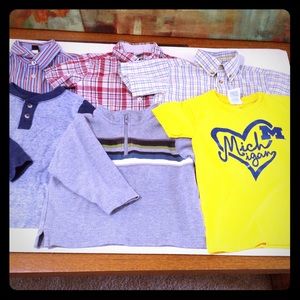 Lot of 6 Boys 2T Tops/Jackets Gymboree/Gap etc